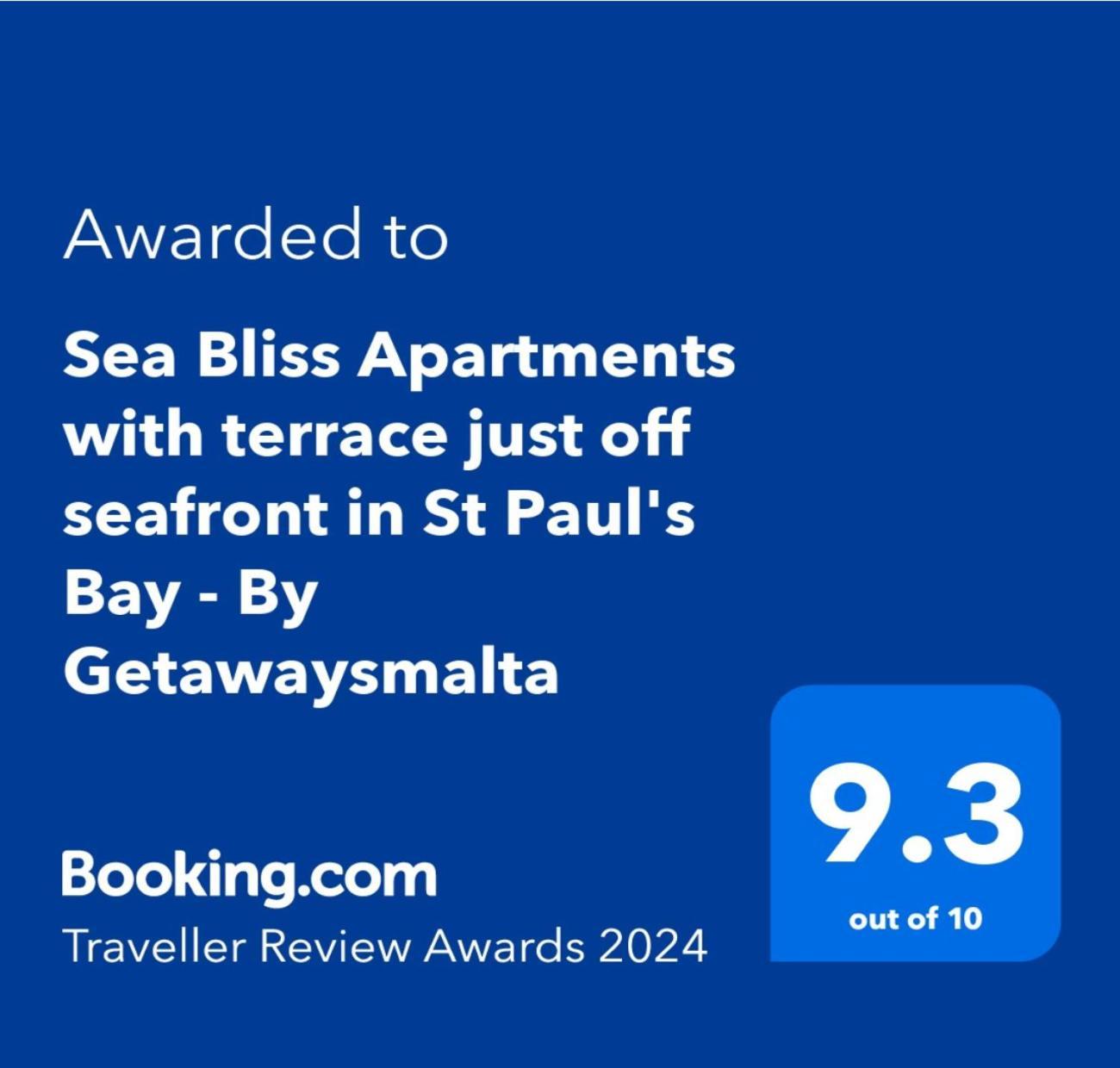 Sea Bliss Apartments With Terrace Just Off Seafront In St Paul'S Bay - By Getawaysmalta Сейнт Полс Бей Екстериор снимка
